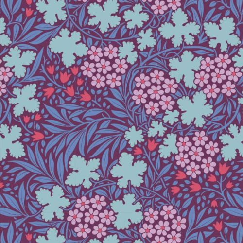 Autumnbloom Eggplant | Hibernation | Tilda | Cotton Fabric | 100524