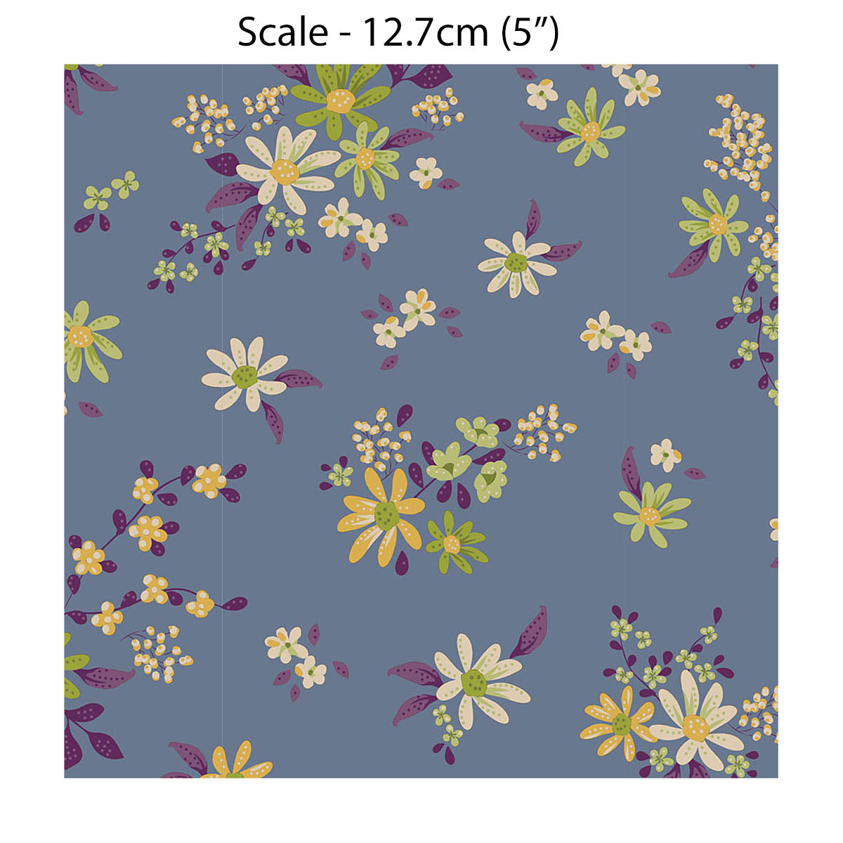 Daisyfield Green Blue | Chic Escape Blenders | Tilda | Cotton Fabric | 110051