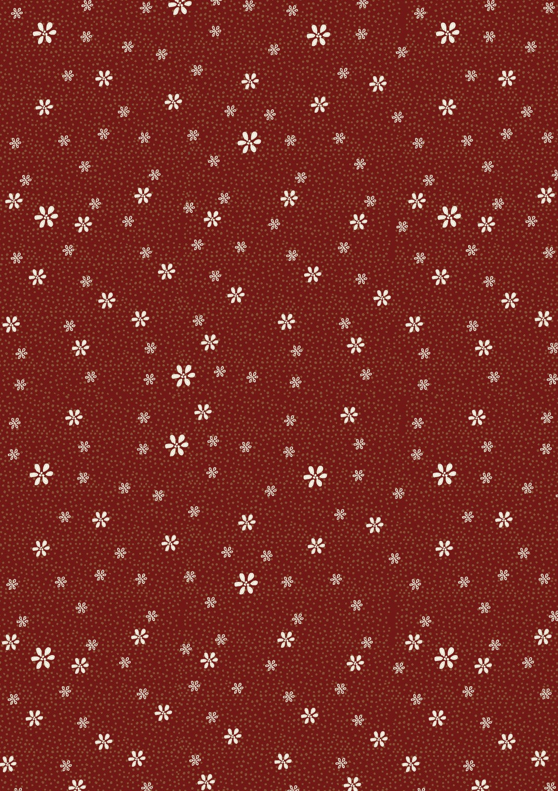 Little Daisy Red | Red Velvet by Lynette Anderson | Nutex | Cotton Fabric | Col 107