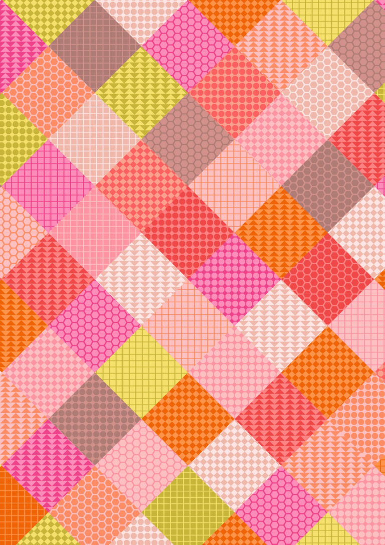 Patchwork Pinks | Animal Alphabet | Lewis & Irene | Cotton Fabric | A974B