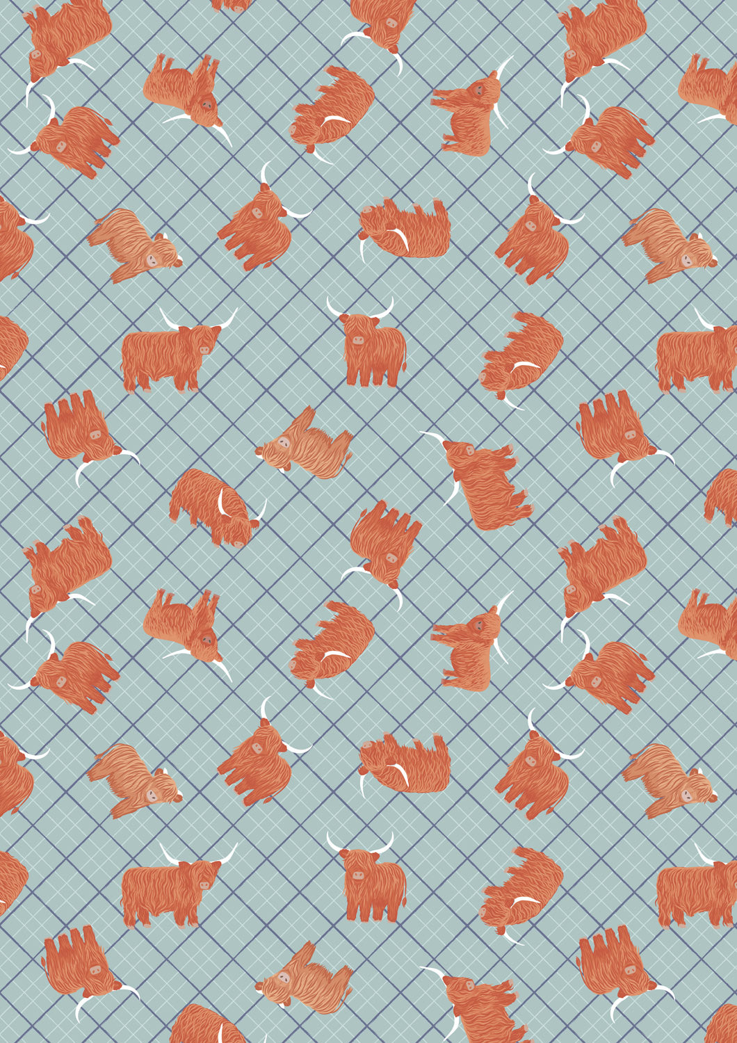 Highlands check blue | Celtic Summer | Lewis & Irene | Cotton Fabric | A992B