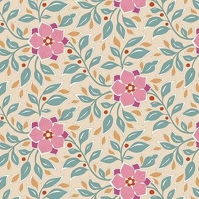 Wendy Teal | Windy Days | Tilda | Cotton Fabric | 100358