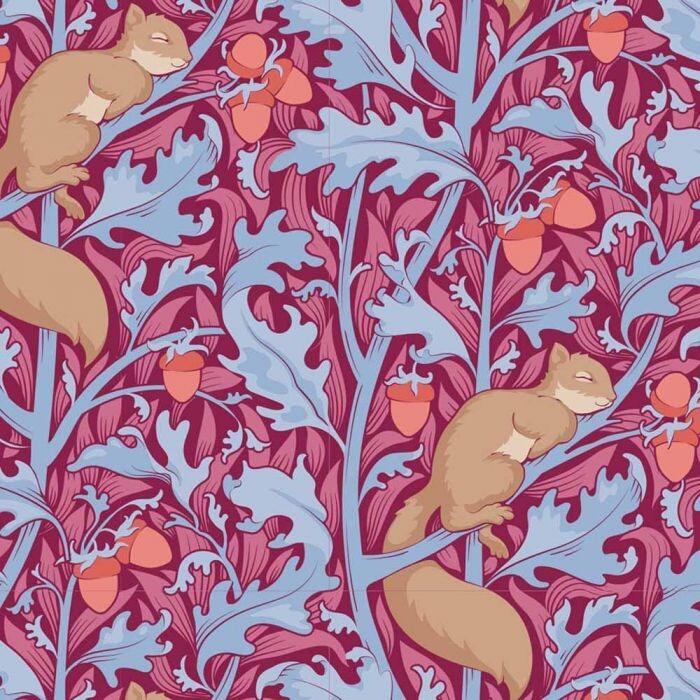 Squireldream Hibiscus | Hibernation | Tilda | Cotton Fabric | 100530