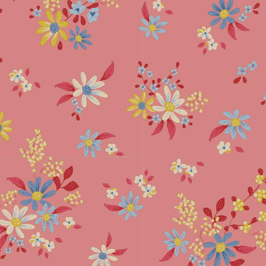Daisyfield Pink | Chic Escape Blenders | Tilda | Cotton Fabric | TD110055