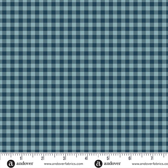 Cozy Plaid Cornflower | Harvest Home by Amy Latta | Andover | Cotton Fabric | A-10118-B