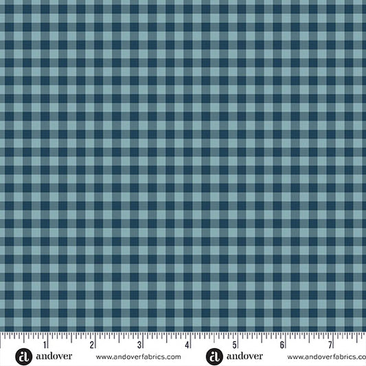 Cozy Plaid Cornflower | Harvest Home by Amy Latta | Andover | Cotton Fabric | A-10118-B