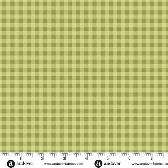 Cozy Plaid Moss | Harvest Home by Amy Latta | Andover | Cotton Fabric | A-10118-G