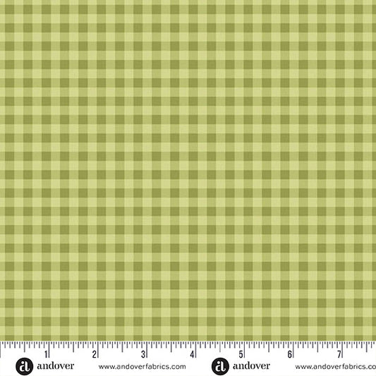 Cozy Plaid Moss | Harvest Home by Amy Latta | Andover | Cotton Fabric | A-10118-G