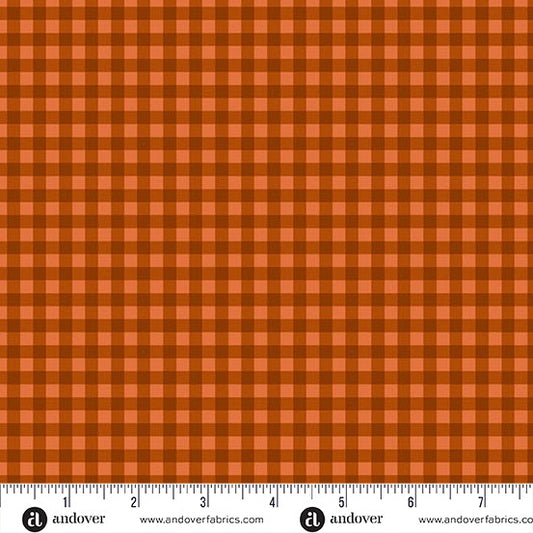 Cozy Plaid Ochre | Harvest Home by Amy Latta | Andover | Cotton Fabric | A-10118-O