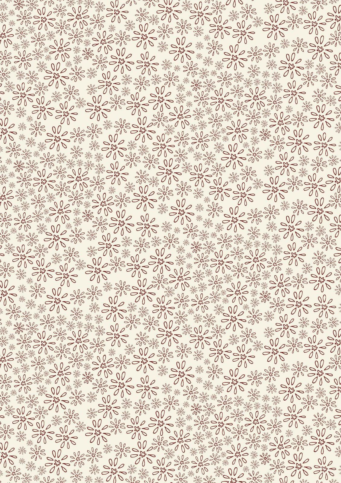 Lazy Daisy Cream | Red Velvet by Lynette Anderson | Nutex | Cotton Fabric | Col 109