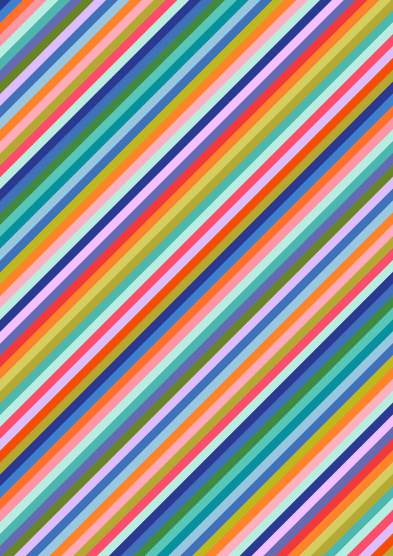 Multi Stripes | Animal Alphabet | Lewis & Irene | Cotton Fabric | A973A