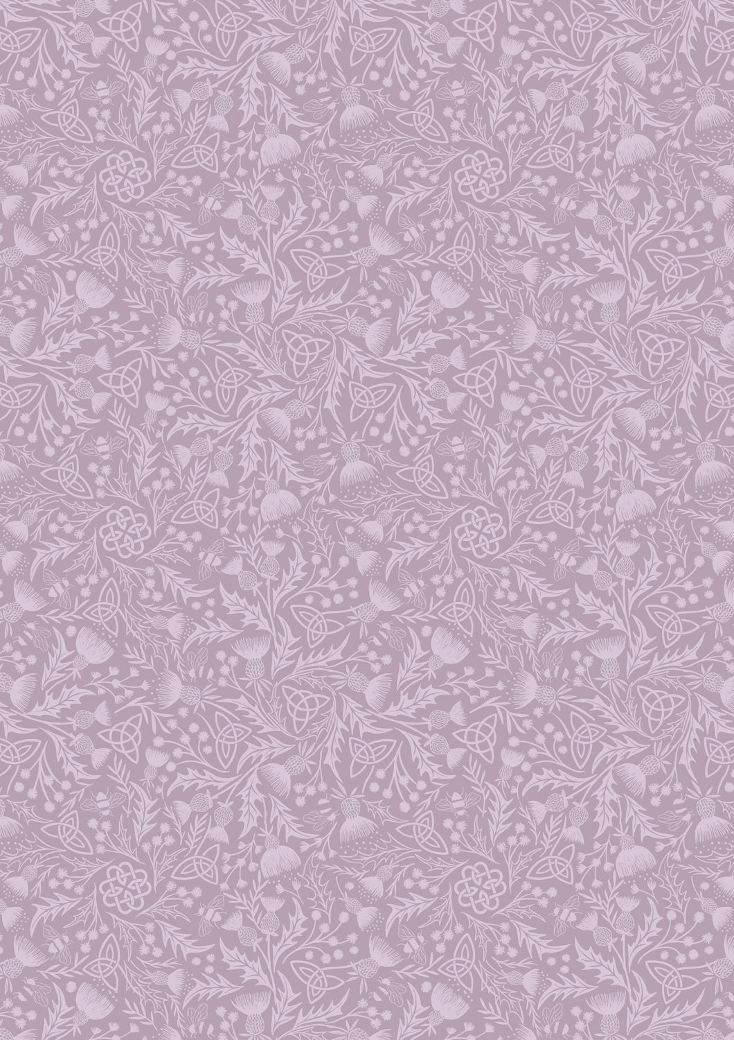 Celtic thistle heather | Celtic Summer | Lewis & Irene | Cotton Fabric | A990C