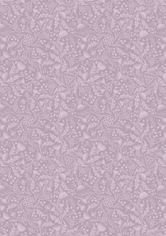 Celtic thistle heather | Celtic Summer | Lewis & Irene | Cotton Fabric | A990C