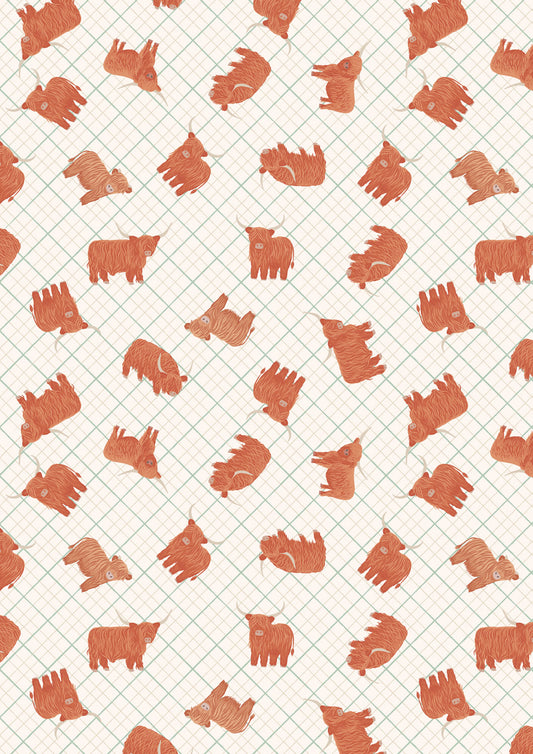 Highlands check cream | Celtic Summer | Lewis & Irene | Cotton Fabric | A992A