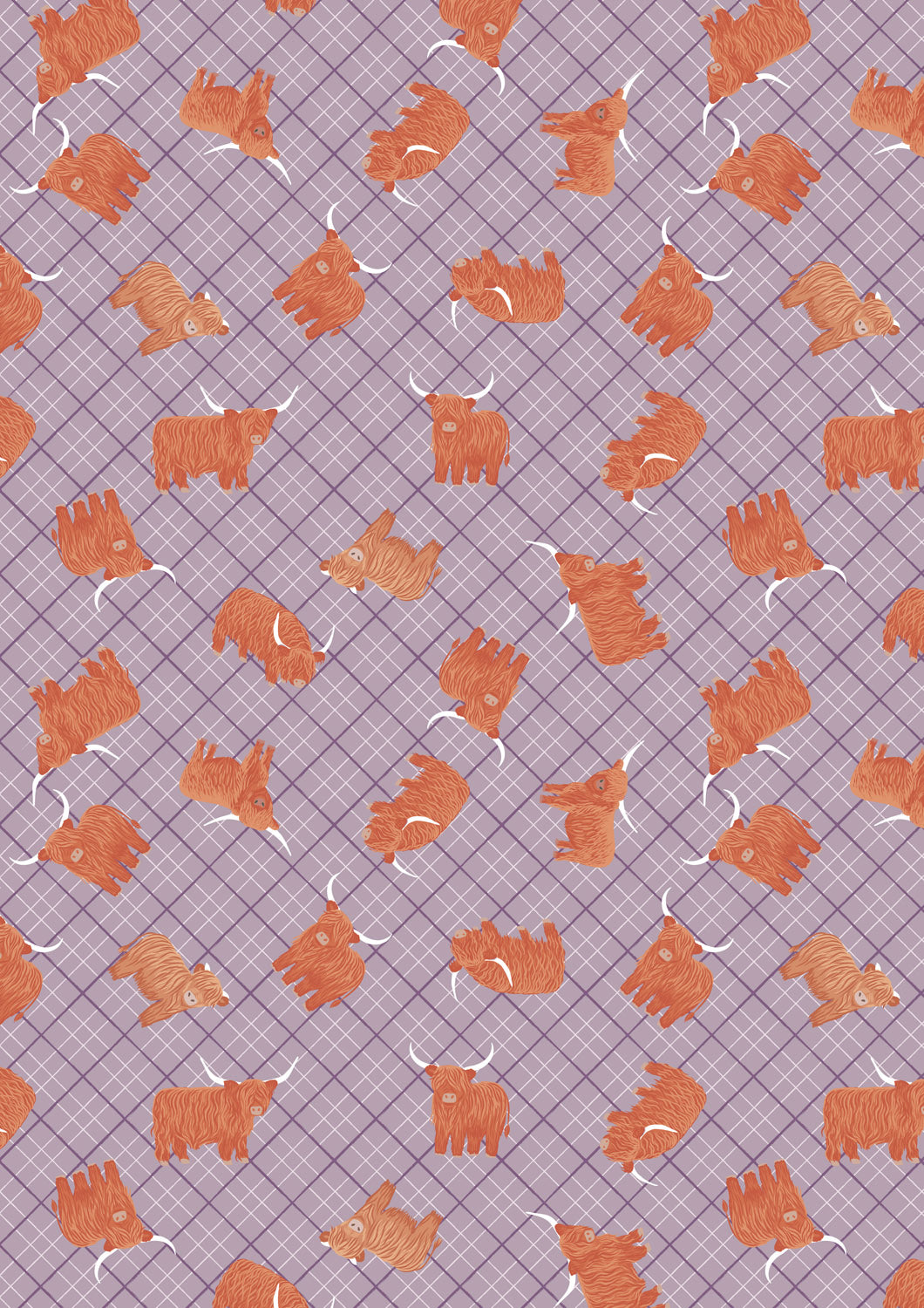 Highlands check heather | Celtic Summer | Lewis & Irene | Cotton Fabric | A992C