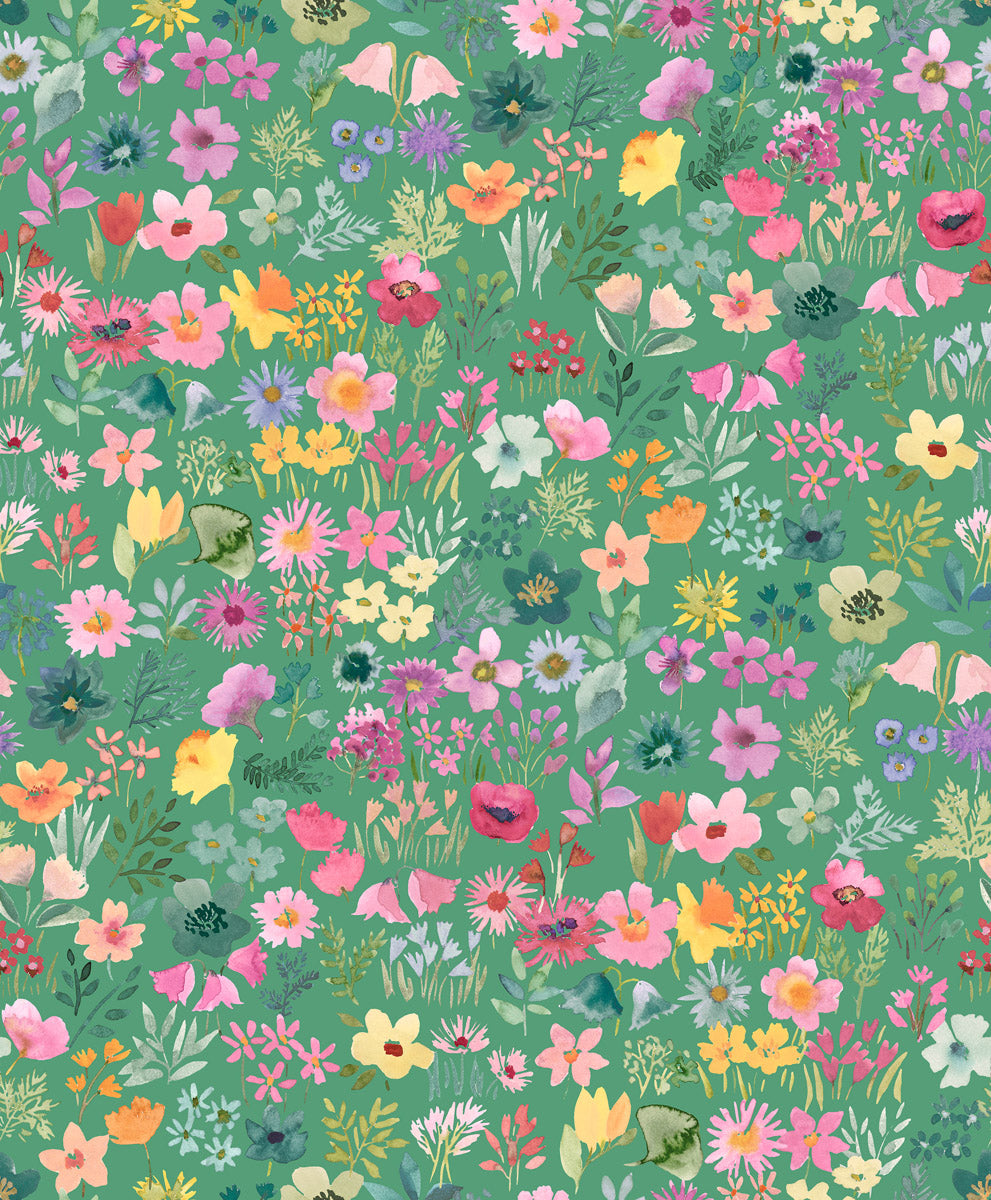 Flower Library - Grass | Flower Collection | Lewis & Irene | Cotton Fabric | BG032
