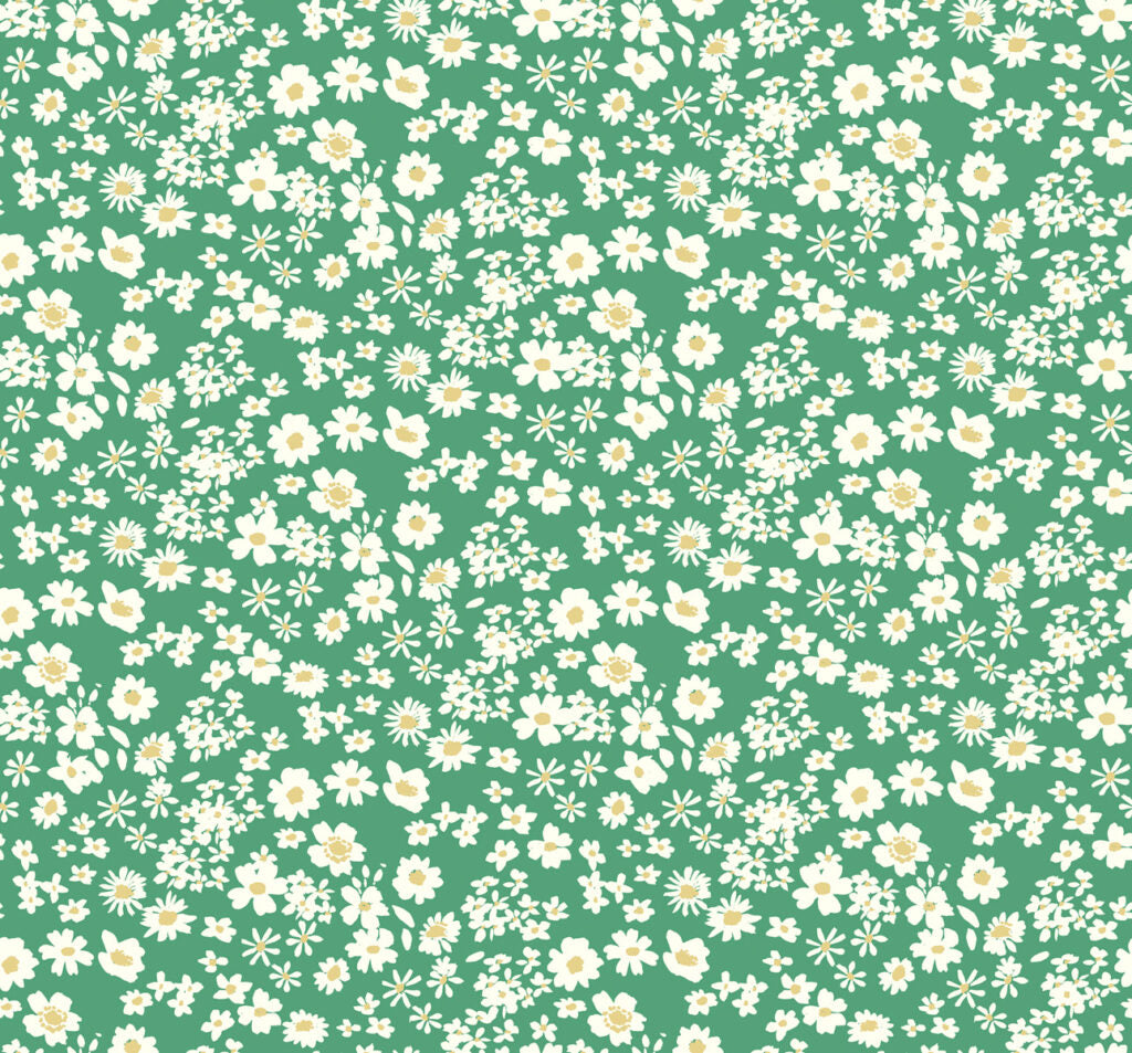Ditsy - Grass | Flower Collection | Lewis & Irene | Cotton Fabric | BG041