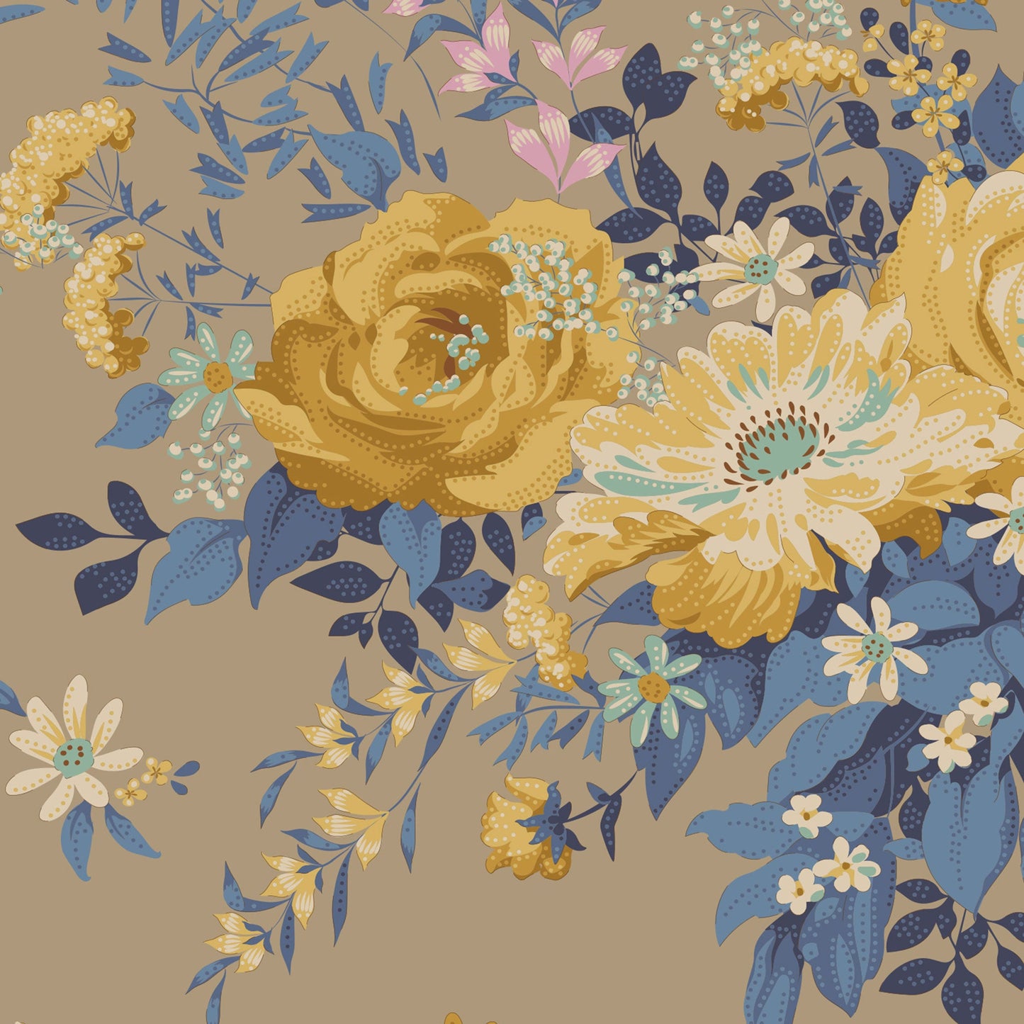 Wild Garden Sand | Chic Escape | Tilda | Cotton Fabric | 100447