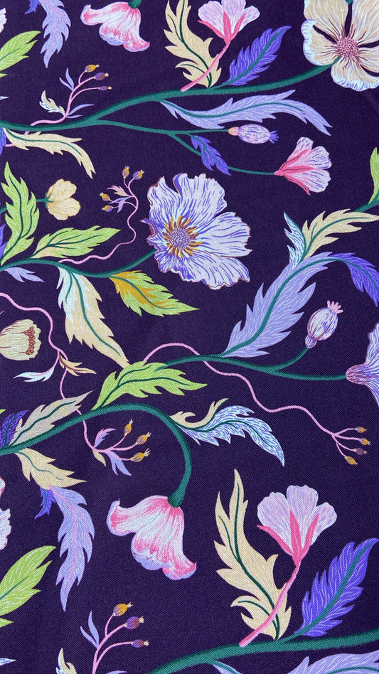 Floral Fondant | Plum Col. 15 | Floral Fondant Collection | Moda | Cotton Fabric | 14130