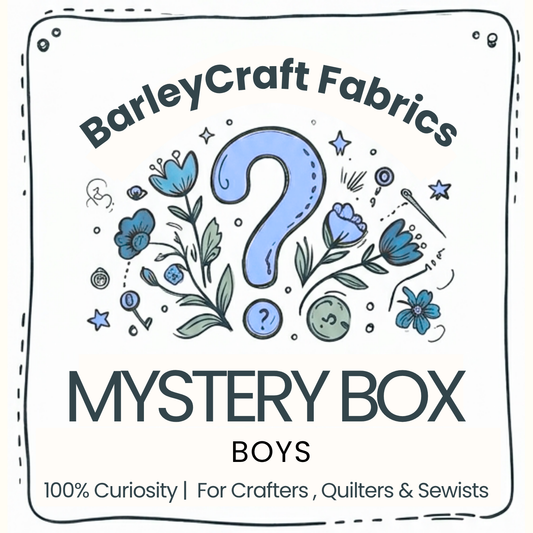 Mystery Box | Boys Fabrics and Notions | 100% Cotton Fabrics | Value £50
