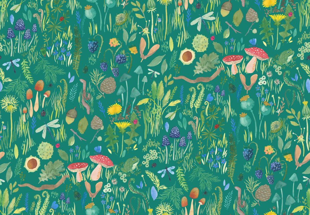 Garden Explorer - Leaf | Wee Blue Bell | Lewis & Irene | Cotton Fabric | WB017