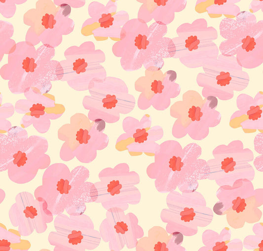 Roses Pink | Flower Market | Lewis & Irene | Cotton Fabric | WB074