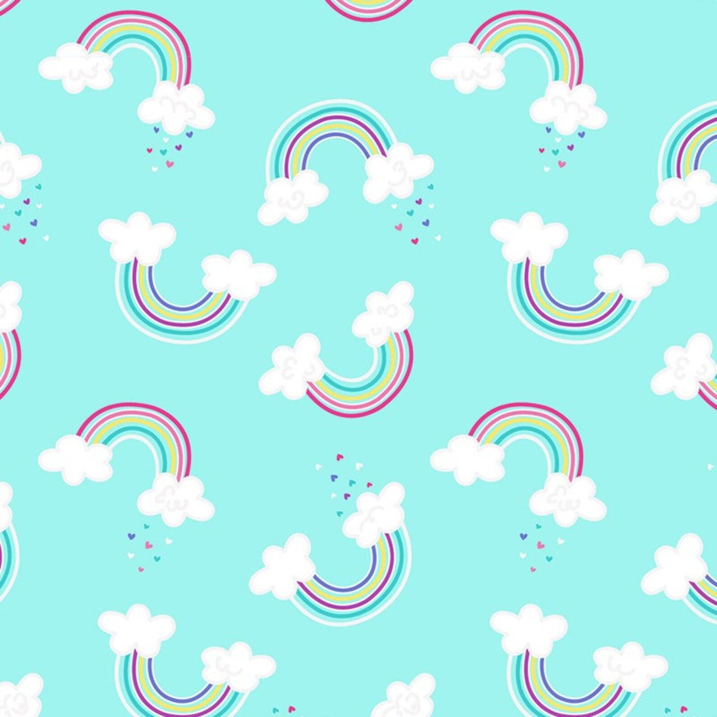 Unicorn Magic Pearlescent Aqua | Benartex Magic Rainbows | Cotton Fabric | CP9797